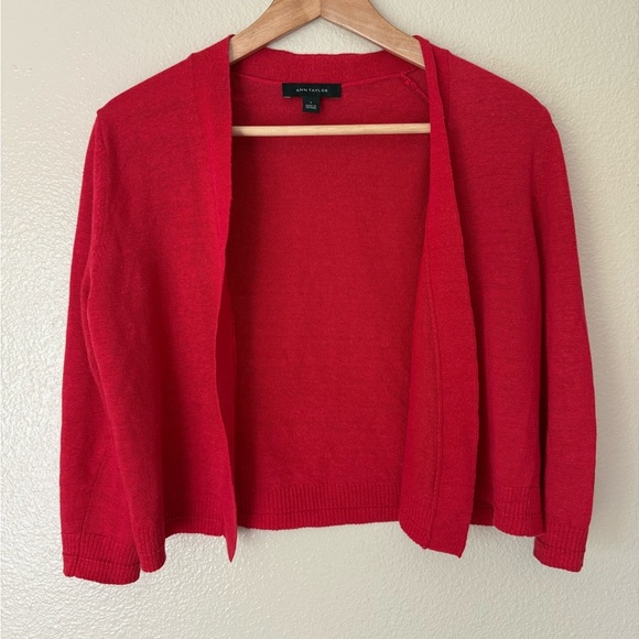 Ann Taylor Linen Blend Knit Cardigan Sweater - Picture 1 of 3